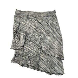 Kuhl Ventura Skirt Women Large Black Cream Walking Asymmetrical Ruffled Pull On